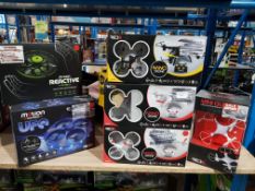 16 Items Ð 10 X Red5 Nano Drone, 4 X Motion Control UFO, 1 X Motion Reactive Flyer & 1 X Red5 Mini