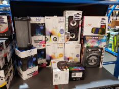 13 Items Ð 3 X He Aqua Speaker, 2 X He Premium Wireless Speaker, 1 X Wireless Music Blaster & Radio