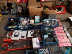A Large Qty Of Mixed Electrical Items To Inc Blackweb Wireless Headphones, Wireless Silent Keyboard