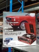 1 X Ion Mustang LP 4 In 1 Classic Car Styled Music Centre (Turntable, Am/Fm Radio, USB Recording,