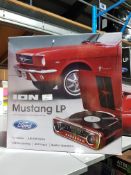 1 X Ion Mustang LP 4 In 1 Classic Car Styled Music Centre (Turntable, Am/Fm Radio, USB Recording,