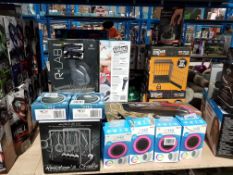 Approx. 19 Items Ð Mixed Lot To Inc Roam RLab Bluetooth Headphones, 4 X Phone Jail, 4 X He Light Up