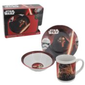 3 X Sets Of Star Wars Porcelain Breakfast Sets. RRP £12.99 Each
