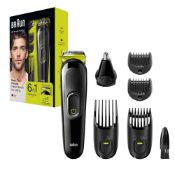 New Braun 6-In-1 Men's Beard Trimmer & Hair Clipper Shaver Styling Kit