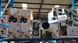 13 Items - 9 X Red5 He Lightshow Water Speakers, 2 X Wireless Music Blaster & Radio Tuner, 1 X ...