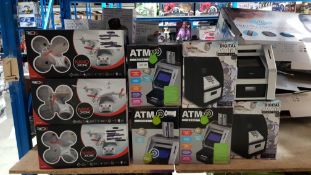 12 X Red5 Nano Drone & 13 X Digital ATM Moneybox (2 X No Box)