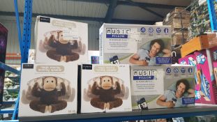 5 Items Ð 3 X The Source Magic Moving Monkey Speaker & 2 X Music Pillow