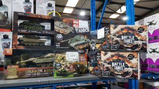 5 Items Ð 4 X Battle Tanks Bunker Assault & 1 X RC Turbo Tank