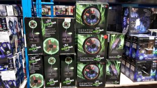 38 Items Ð 16 X Red5 Led Clock / Message Fan & 22 X Led Clockfan