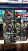 23 Items Ð 17 X Red5 Led Desktop Message / Clock Fan & 6 X Led Clock Fan