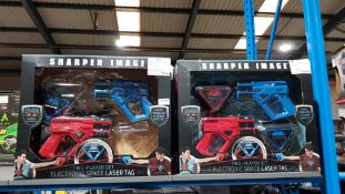 9 X Sharper Image Two Player Set Electronic Space Laser Tag