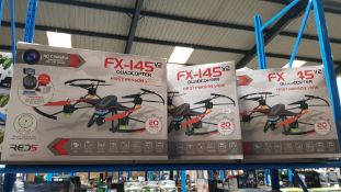 3 X Red5 Fx-145 V2 Quadcopter FPV