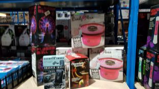 7 Items Ð 3 X Candy Floss Maker., 2 X Plasma Ball, 1 X Mini Chocolate Fountain & 1 X Sharper ...