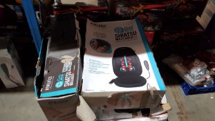 4 Items -2 X Homedics Gel Shiatsu Massager With Heat & 2 X Well Being Shiatsu Massager Triple M...