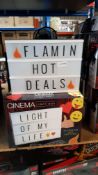 11 X Mixed Style Cinema Light Box