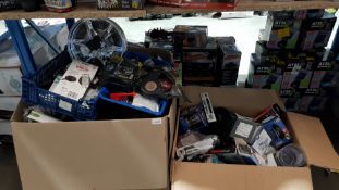 Contents Of 2 Boxes Ð Mixed Lot To Inc Mini Massager, Led Wheel Trim, Lazy Man Mug, Slimline ...