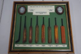 History of the Cricket Bat, mounted models