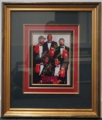 Muhammad Ali, Joe Frazier, George Foreman, Ken Norton, Larry Holmes signed framed group photograph