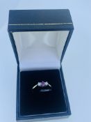 9ct ruby and diamond yellow gold ring