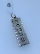 Silver ingot pendant