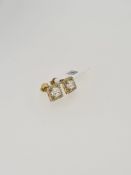 9ct cubic zircon set stud earrings