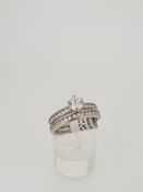 18ct white gold duo diamond bridal set