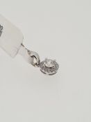 128ct white gold diamond set halo pendant