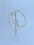 9ct yellow gold large hoop earring