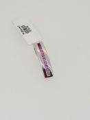 9ct white gold pink sapphire pendant