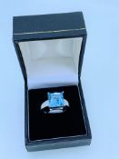 925 silver topaz set ring