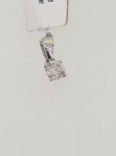 18ct white gold diamond solitaire pendant