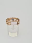 18ct rose gold diamond band
