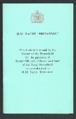 RARE SENIOR OFFICIALS & STAFF GUIDANCE BOOKLET 1980 HM YACHT BRITANNIA Fine pair of booklets issued