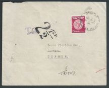 Cyprus 1950 Cover from Israel to Larnaca franked 15p, handstamped 