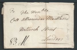 United State 1767 Entire letter (slight faults) privately carried 