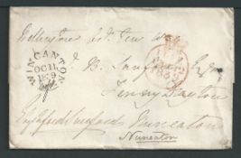 G.B. - Somerset 1839 Free Entire from Wellington to Nuneaton dissent to Wincanton endorsed 