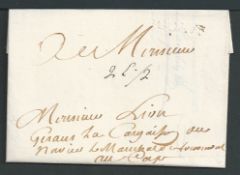 Haiti 1763 Entire Letter from Petit Goave to Cap, with under inked 