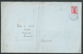 Antarctic 1911 (Feb 9) Large cover (light vertical fold) with 