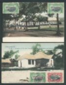 Belgian Congo 1908 - 10 Group of four illustrated post cards (three in colour) with 