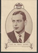 Royalty, ANTIQUE BLOTTER WITH PORTRAIT PRINCE GEORGE DUKE OF KENT DOROTHY WILDING 1933
