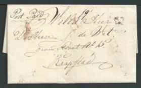 Cape of Good Hope 1834 Entire Letter from George to Cape Town with under-inked impressions of the Ge