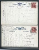 Pitcairn Islands 1935 Two picture postcards written from 