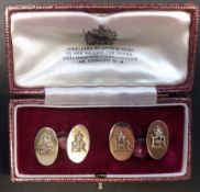 Royalty Cufflinks Queen Elizabeth II Collingwoods Conduit Street London W1 Superb pair of Hallmarke