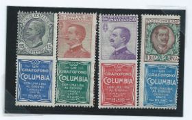 Italy 1924-25 15c, 30c, 50c, 1l, all with 