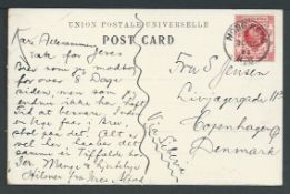 Hong Kong - Branch Offices 1911 Picture post card to Copenhagen 
