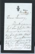 Royalty, FINE ORIGINAL HAND SIGNED LETTER QUEEN VICTORIA TO LADY SOUTHAMPTON OSBORNE Fine original