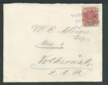 Boer War 1900 Cover to Volksrust franked Transvaal 1d tied good strike 
