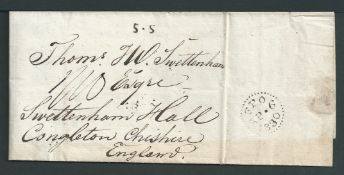 G.B. - London General Post 1830 Entire letter from Paris with 