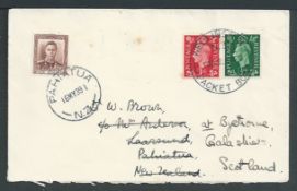 Pitcairn Island 1939 (Apr. 28) Cover with enclosed letter from S.S. 