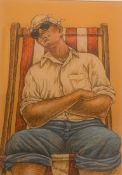 Graham McKean original signed large Framed pastel 